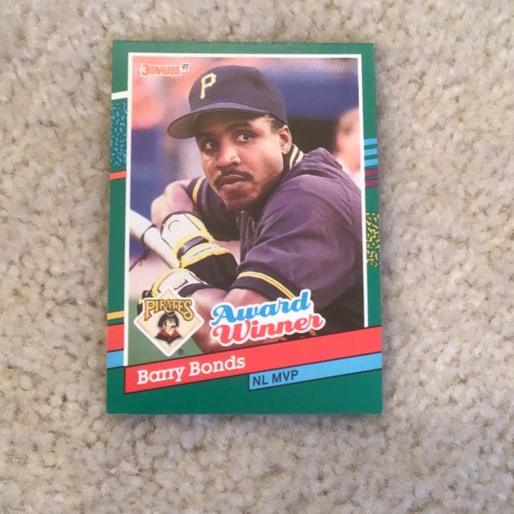 Vintage Barry Bonds Donruss ‘91 MLB Baseball Trading Cards, Set of 2 Error Cards - Picture 4 of 9